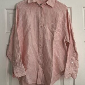 Madewell Light Pink Striped Button Down Shirt